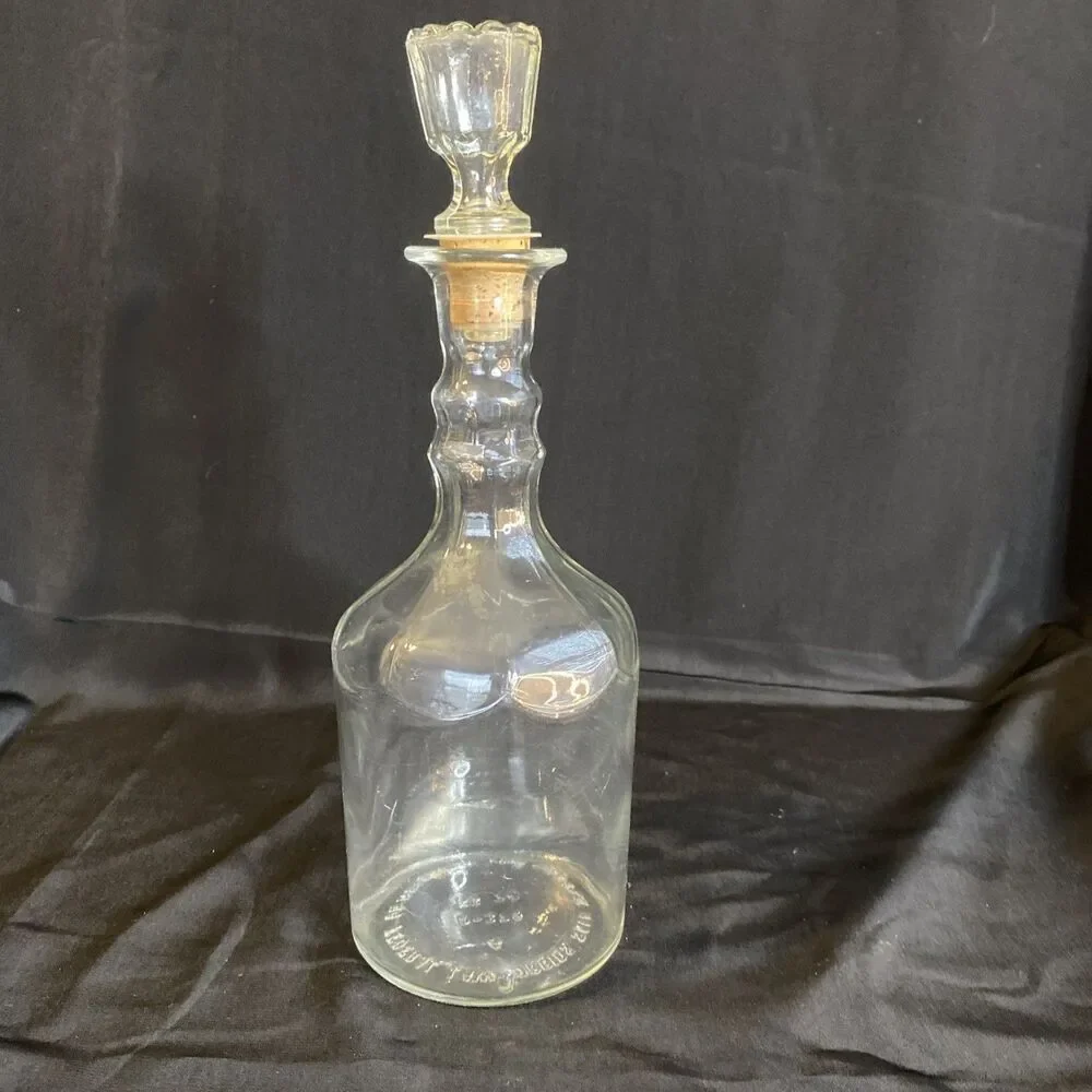 Vintage Prohibition Era Liquor Bottle Decanter Federal Law Prohibits Sale 12”